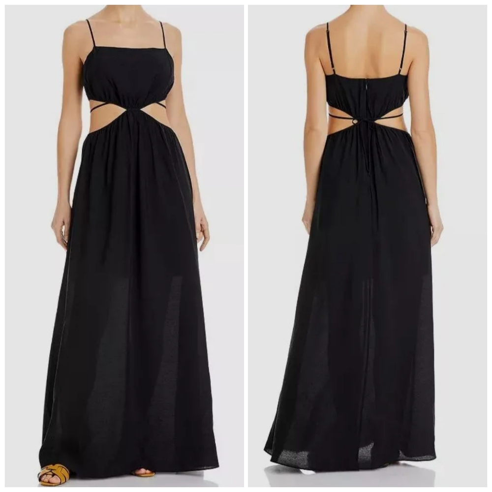 Free People ASTR The Label  Sanger Cut out Black Maxi Dress